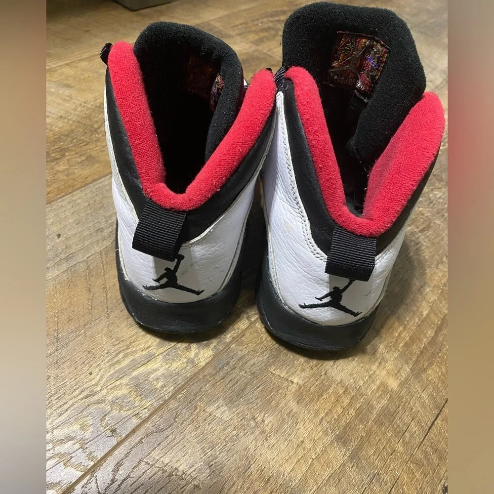 Nike Air Jordan 10 Retro “Double Nickel” Kids Black and White Sneakers Size 5.5Y - Picture 2 of 4